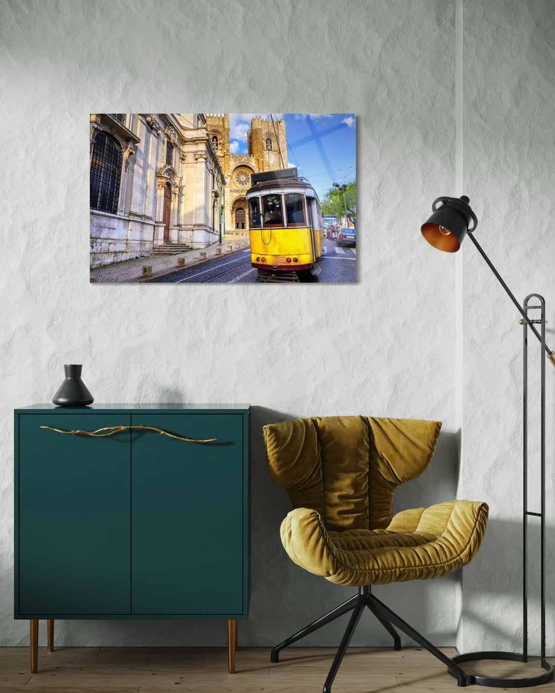 SARI TRAMVAY (LİZBON) CAM TABLO