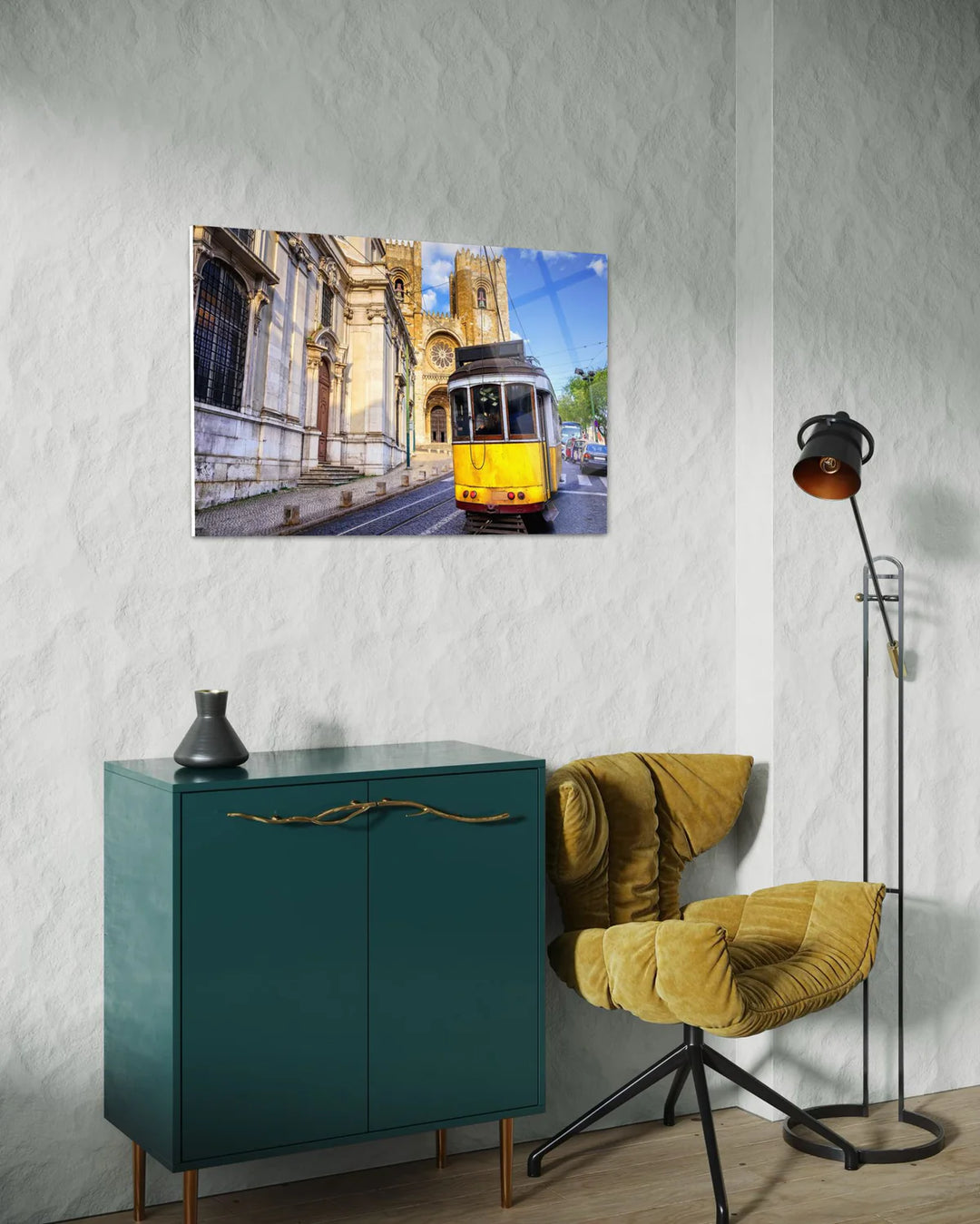 SARI TRAMVAY (LİZBON) CAM TABLO