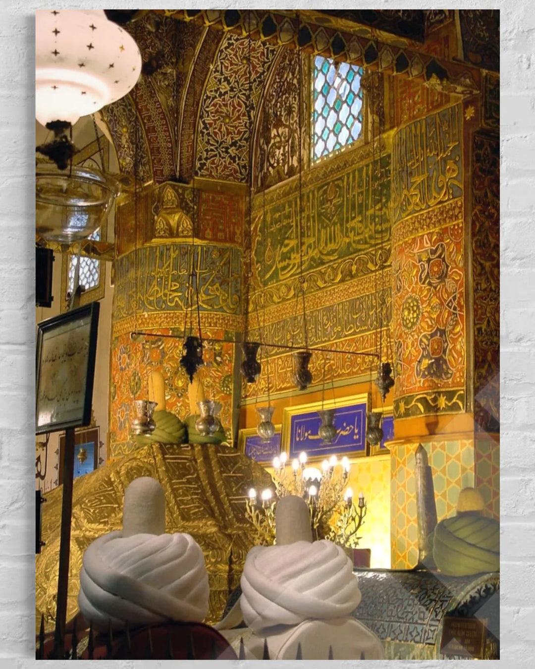 Mevlana Celaleddin RÛMİ Sandukası Cam Tablo