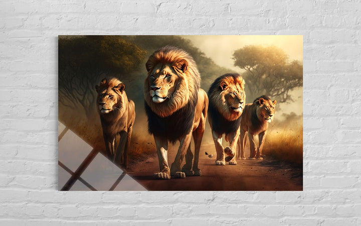 Aslanlar Cam Tablo