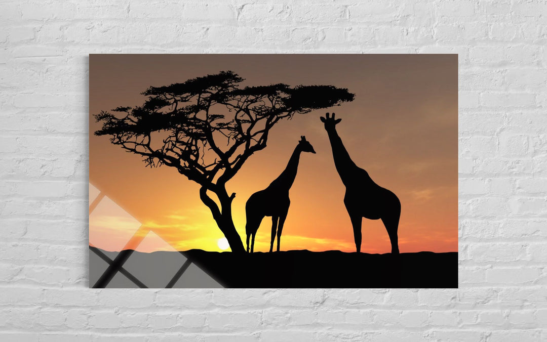 Zürafalı Cam Tablo
