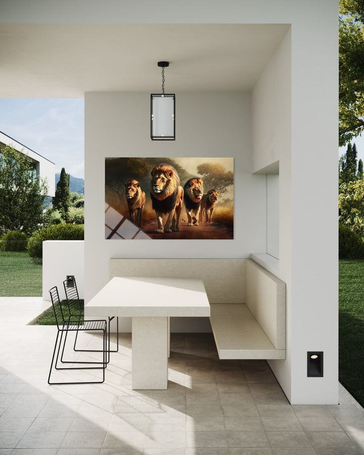 Aslanlar Cam Tablo