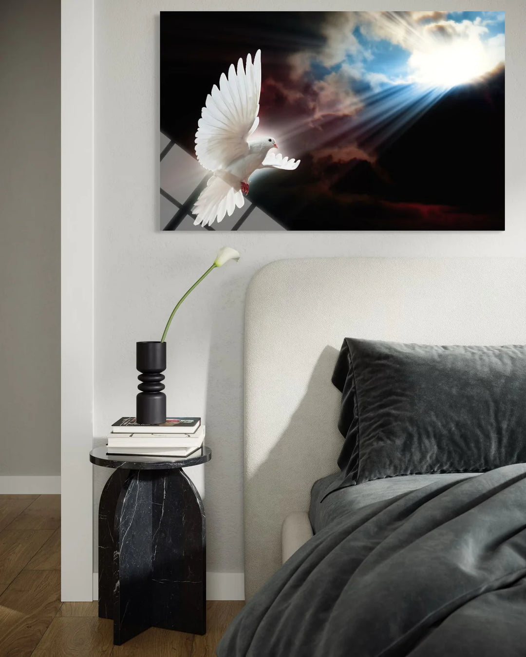 Güvercinli Cam Tablo