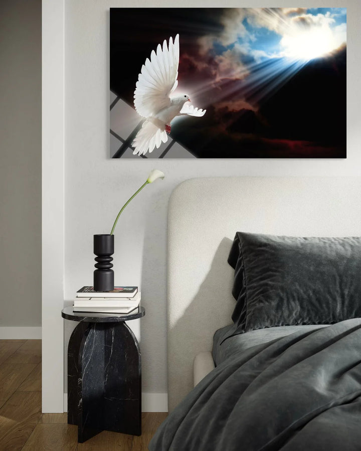 Güvercinli Cam Tablo