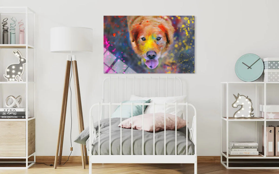 Köpekli Cam Tablo