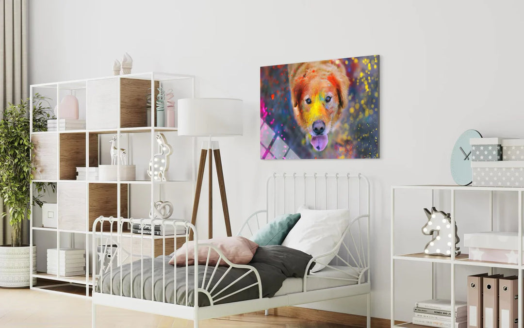 Köpekli Cam Tablo