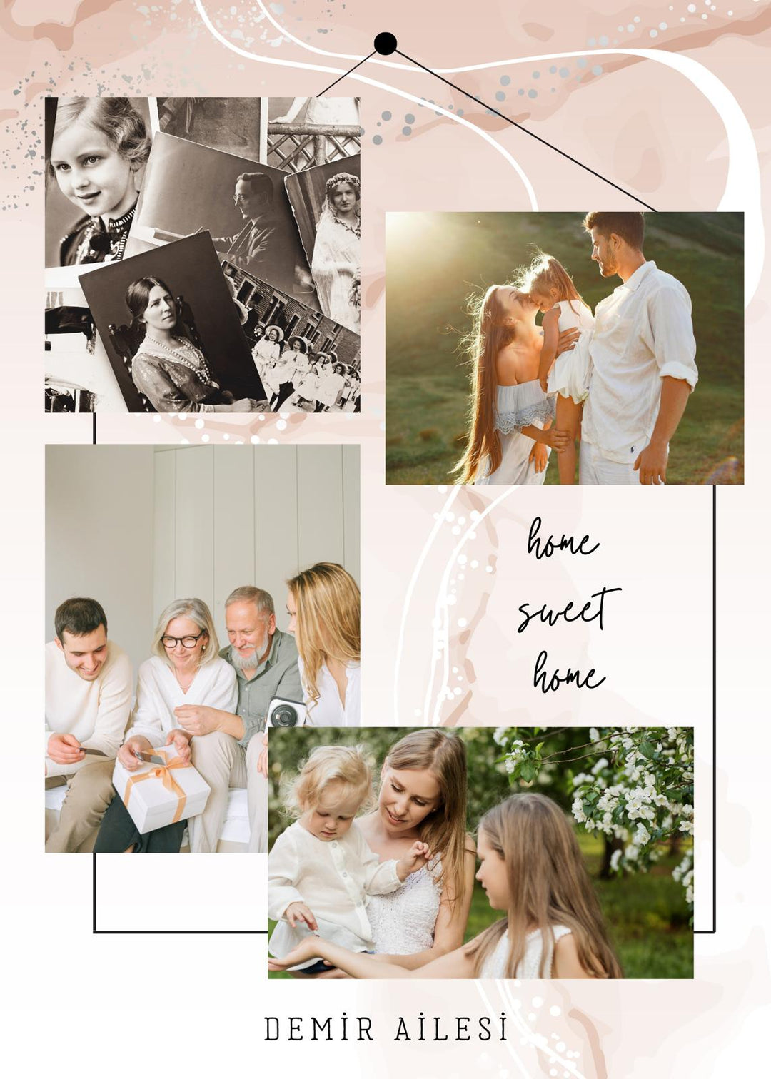 Kişiye Özel Cam Aile Tablosu