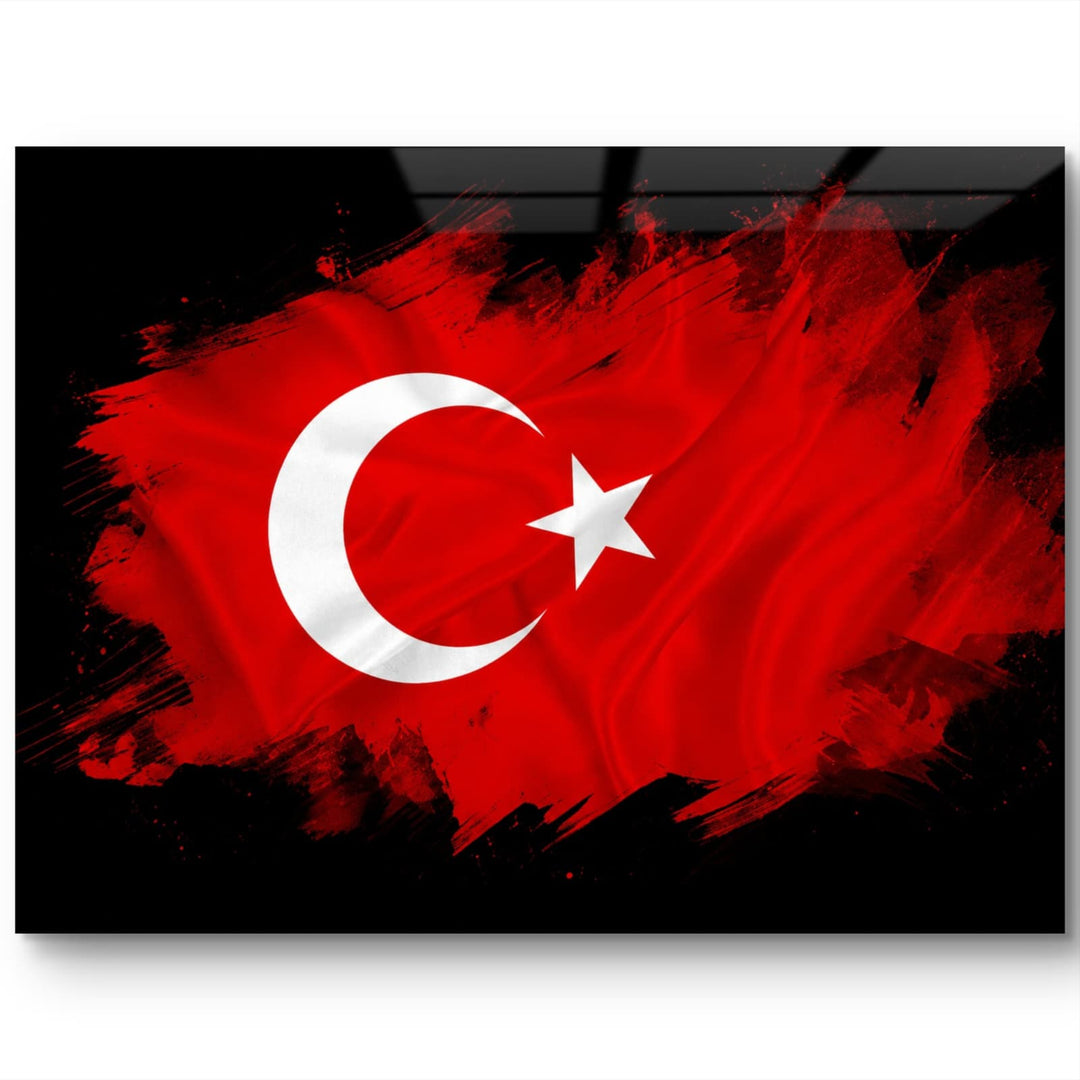 Türk Bayrağı Temperli Cam Tablo – Model 879