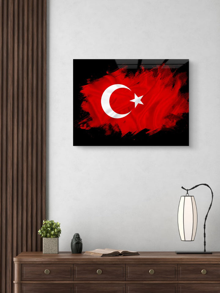 Türk Bayrağı Temperli Cam Tablo – Model 879