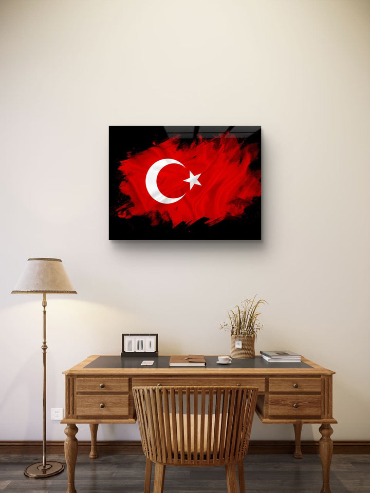 Türk Bayrağı Temperli Cam Tablo – Model 879
