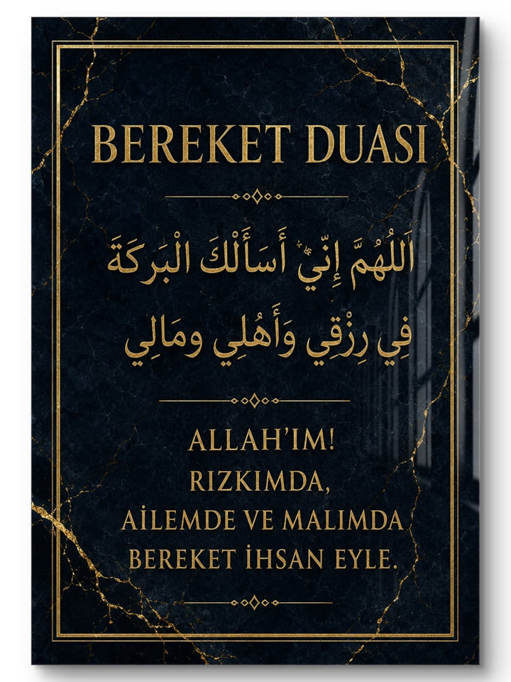 Bereket Duası Temperli Cam Tablo – Model 87
