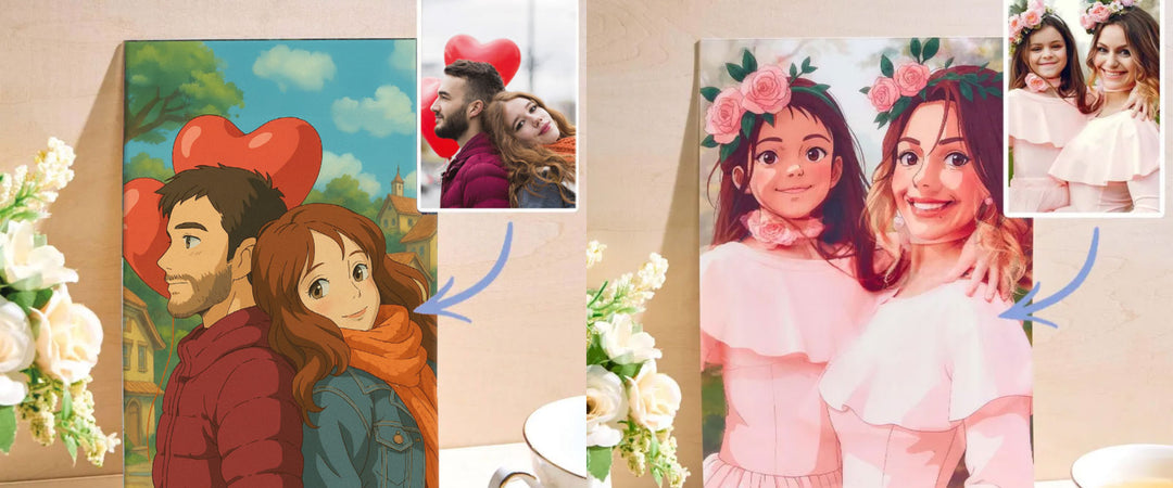Sevgiliye Özel Kalpli Değişen Fotoğraf Tablosu