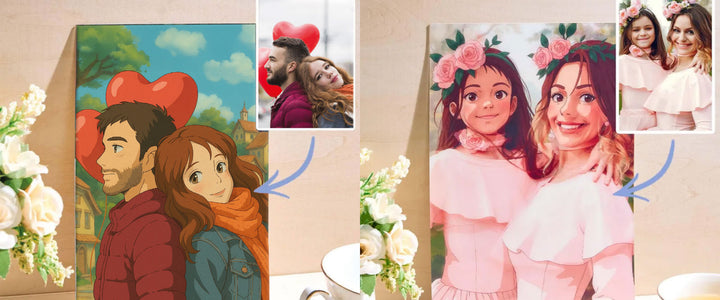 Sevgiliye Özel Kalpli Değişen Fotoğraf Tablosu