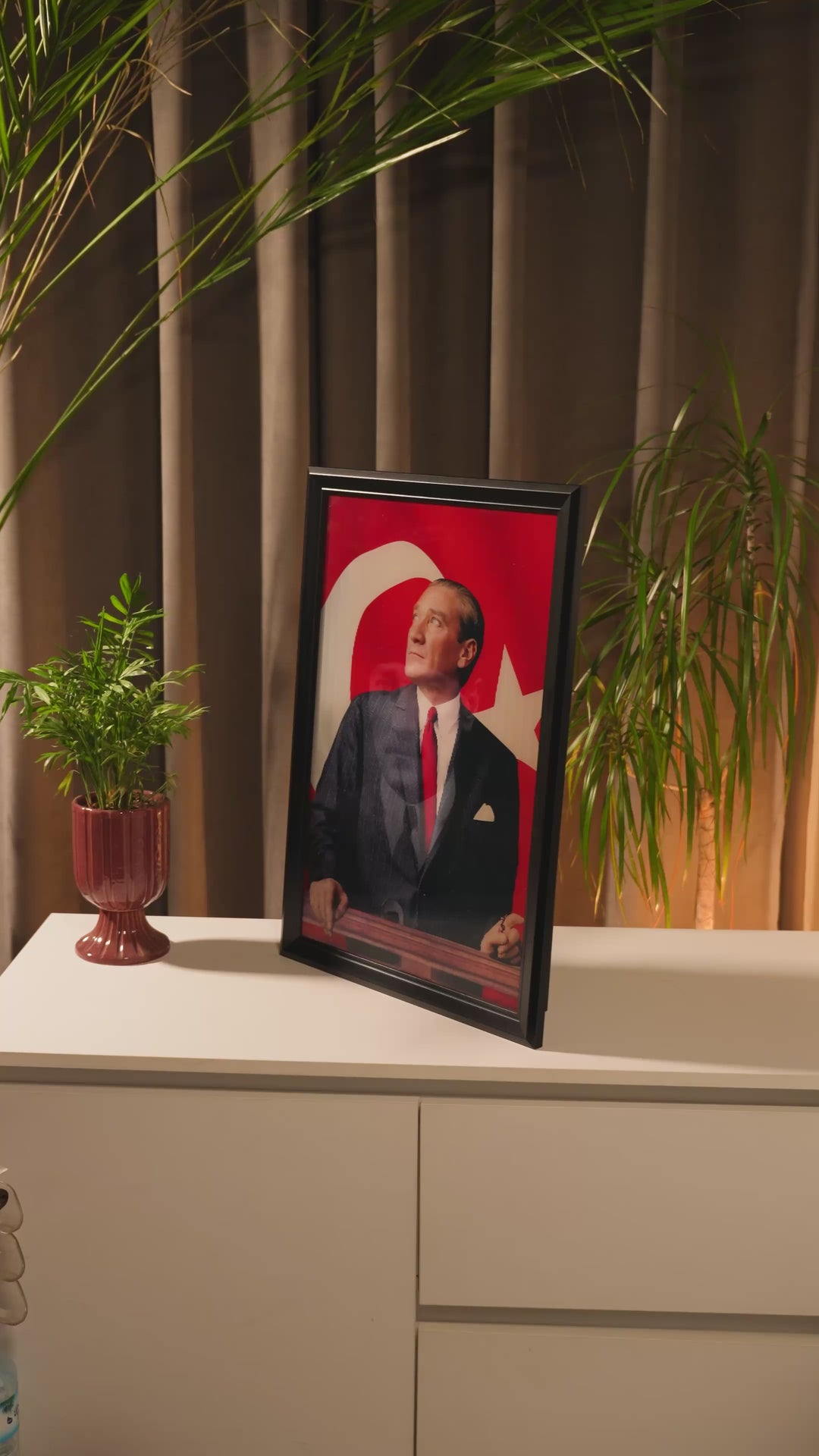 Atatürk Lenticular Değişen Tablo çerçeveli